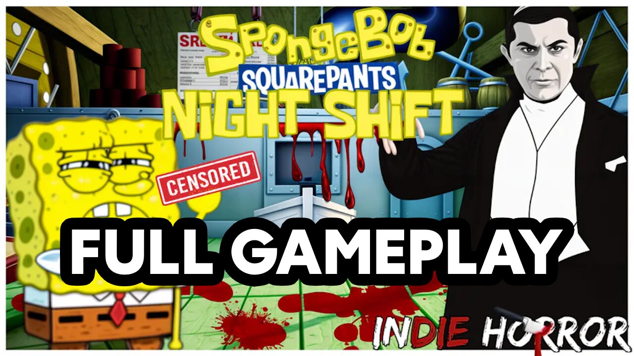 Spongebob Night Shift (Indie Horror Game) Full Gameplay
