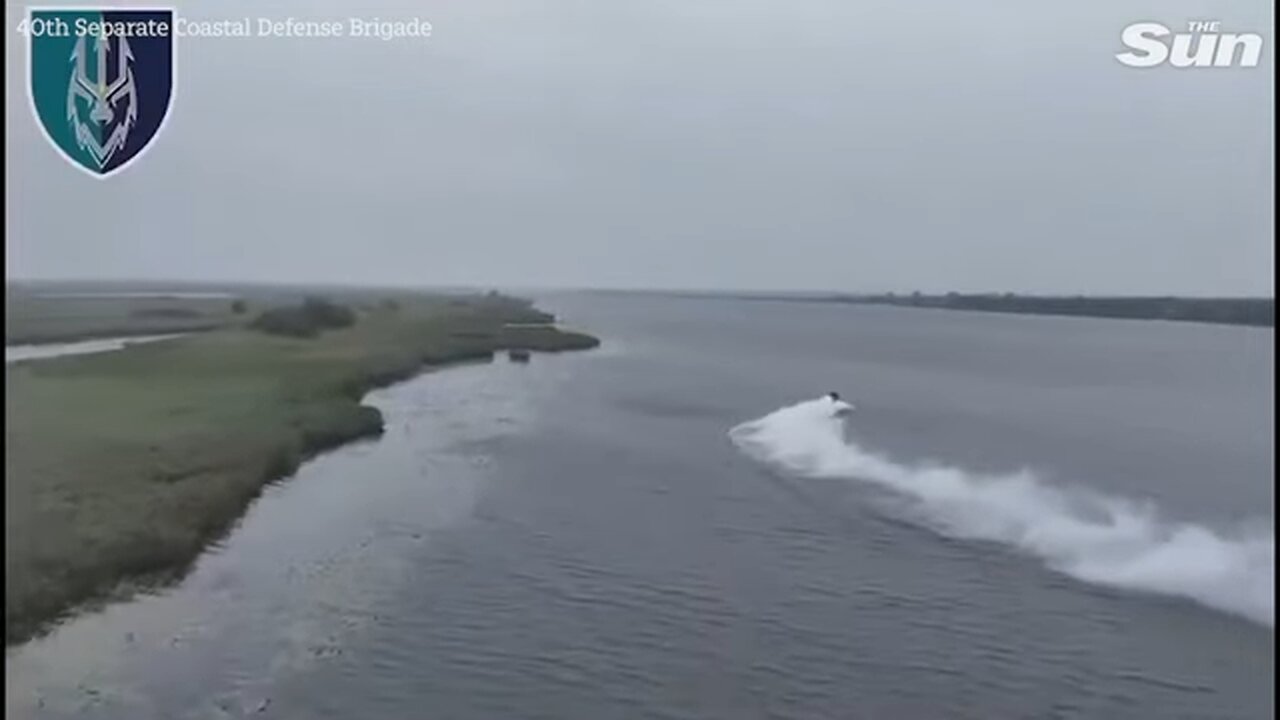 Moment high-speed Russian assault boat is SUNK by Ukrainian forces