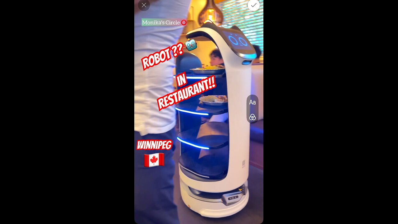 ⭕️ROBOT Brings Our HALAL KABAB at Next Stop Cafe Winnipeg! (Authentic Middle Eastern Food Review)