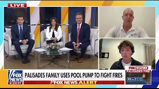 Family Uses Swimming Pool to Fight Fires