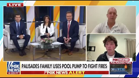 Family Uses Swimming Pool to Fight Fires