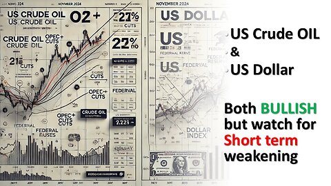 US Crude Oil and US Dollar both BULLISH but watch for SHORT term weakening