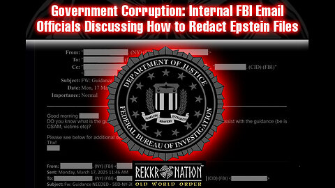 Government Corruption: Internal FBI Email - Officials Discussing How to Redact Epstein Files