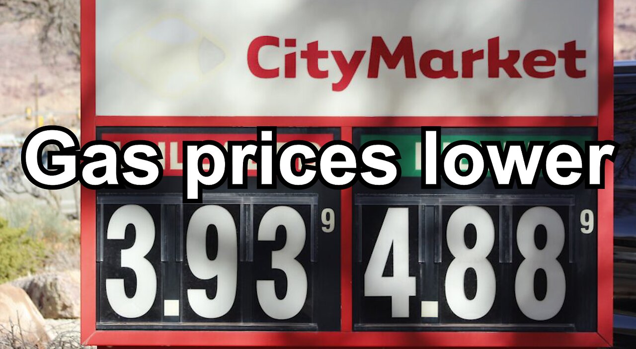 Gas prices lower