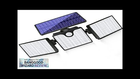 Motion Sensor Solar Three Head Wall Lights Outdoor 180 LED Flood Lights Review