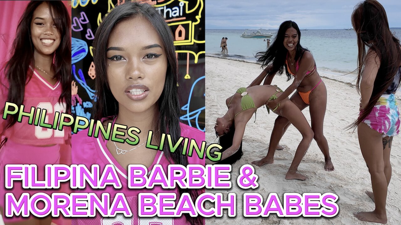 🇵🇭 Filipina Beach Bikini Beauties Morena Barbie, Pocahontas & Vangie! Off Grid Living Philippines