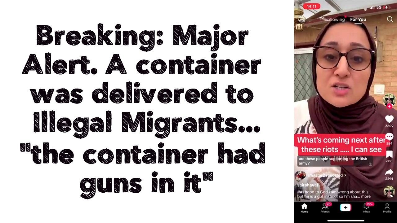 Major Alert. A container was delivered to Illegal Migrants..."the container had guns in it"