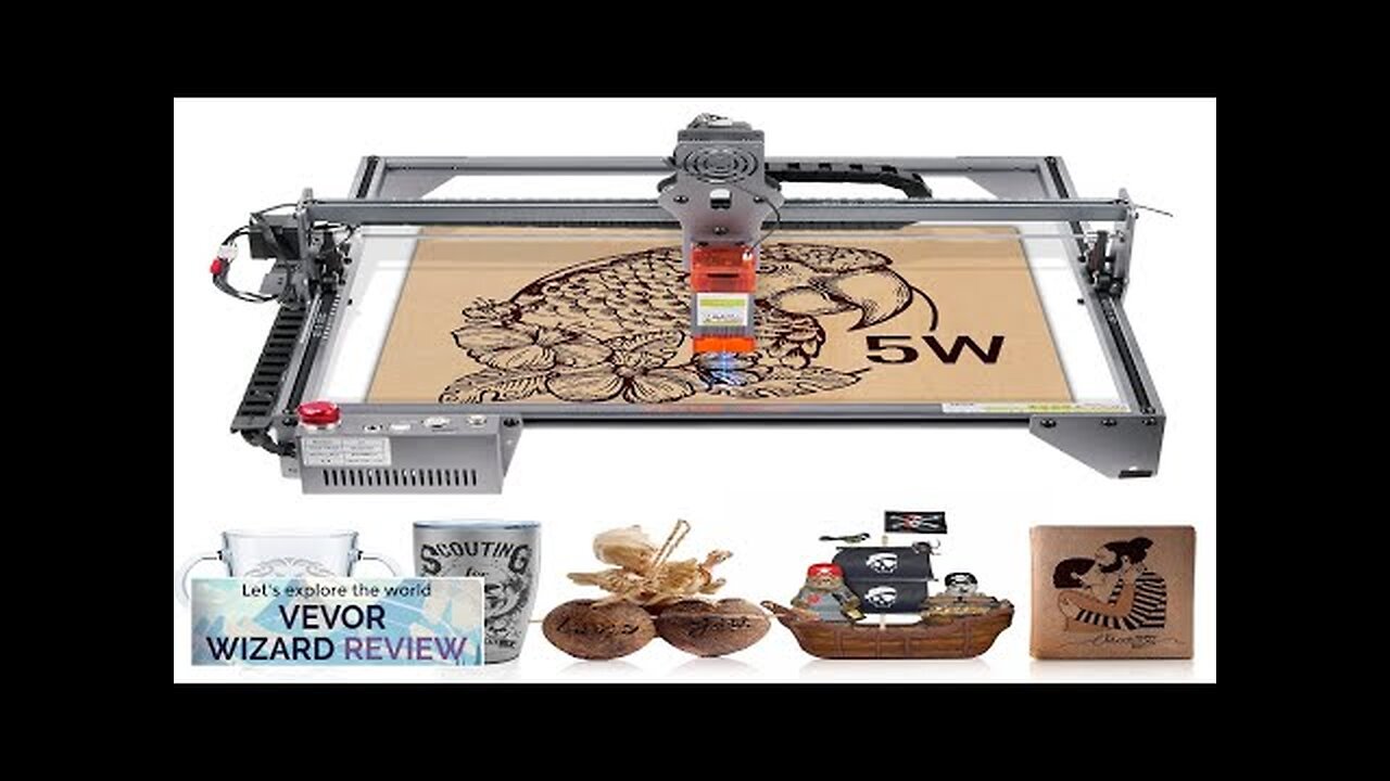 VEVOR Laser Engraver 5W Output Laser Engraving Machine 16.1" x 15.7" Large Review