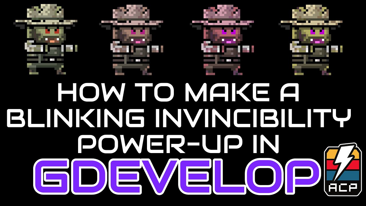 How To Make A Blinking Invincibility Power Up in GDevelop (Mario-Style!)