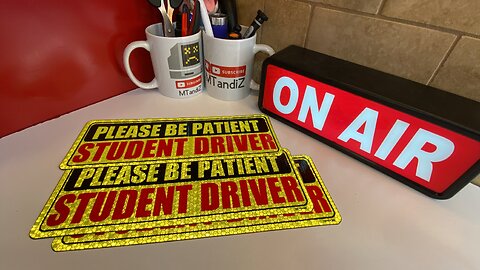 Student Driver Sticker Magnet Car Signs Sign Magnets Reflective Car Yellow Large Text 10 x 3.5 Inch