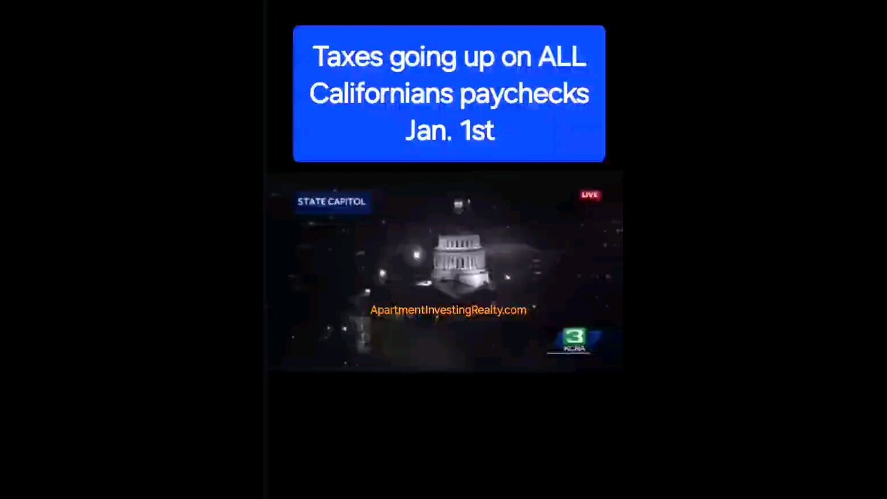 Jan. 1st Tax Increase for ALL Californians 💸