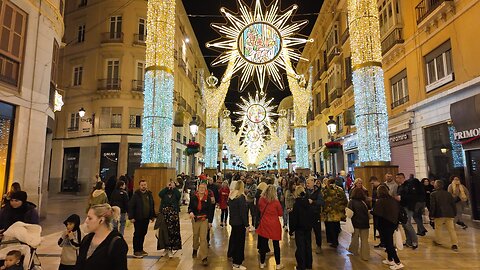 Christmas Lights Show โจ Malaga, Spain