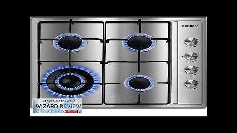 Karinear 24 Inch Gas Cooktop Gas Stove 4 Burners Built-in Stainless Steel Review