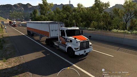 ATS, Downhill 7% grade, Western Star 49x, 42 t, engine Jake braking, automated manual transmission