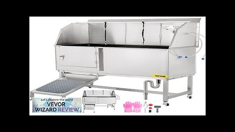 VEVOR Dog Grooming Tub 62" L Pet Wash Station 304 Stainless Steel Review