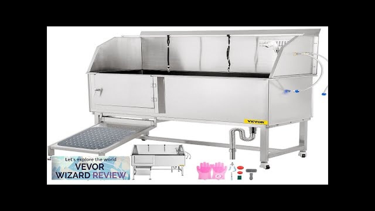 VEVOR Dog Grooming Tub 62" L Pet Wash Station 304 Stainless Steel Review