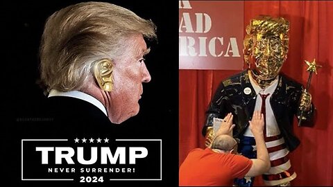 The DONALD DELUSION! Trump is literally being turned into a GOLDEN IDOL!