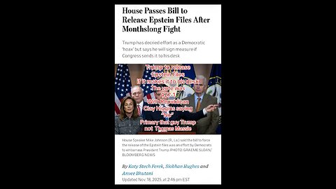 Epstein files to be released…?