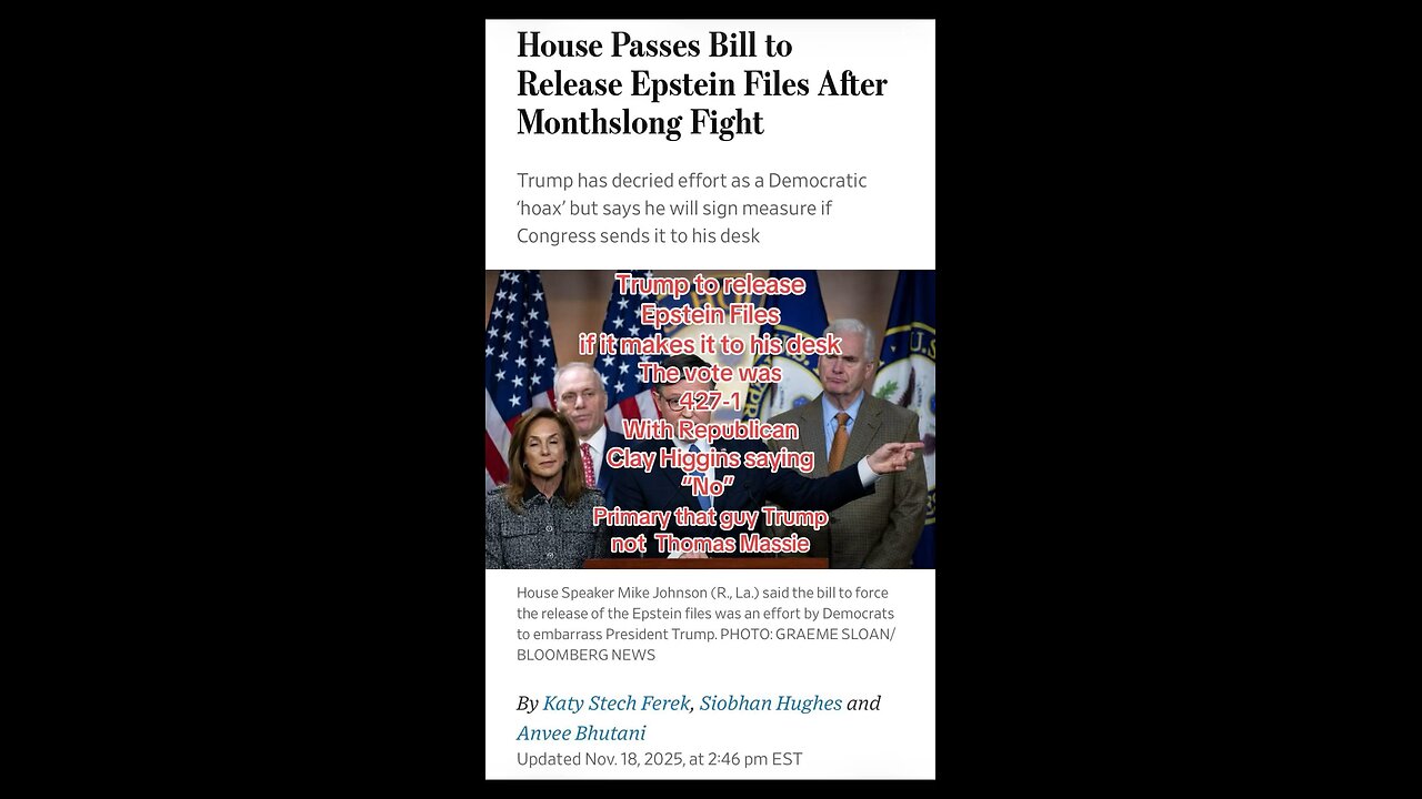 Epstein files to be released…?