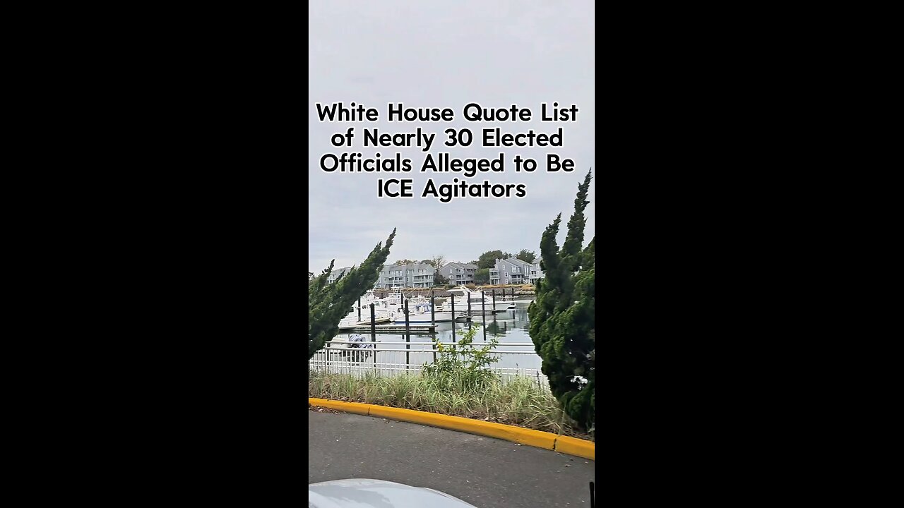 WHITE HOUSE QUOTE LIST OF NEARLY 30 ELLECTED OFFICIALS ALLEGED TO BE ICE AGITATORS