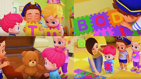 "Learn Colors,123, ABCD, and More with Family | Fun Kids Song Compilation"