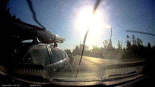 Distracted driver smashes into slowing car in front of him, caught on dashcam
