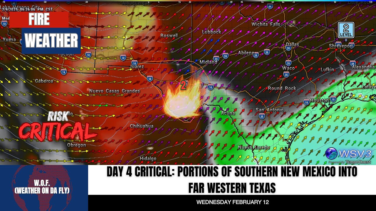 🔥 Fire Weather Alert: NM & TX Brace for Critical Conditions! 2/9/25 #shorts #weather