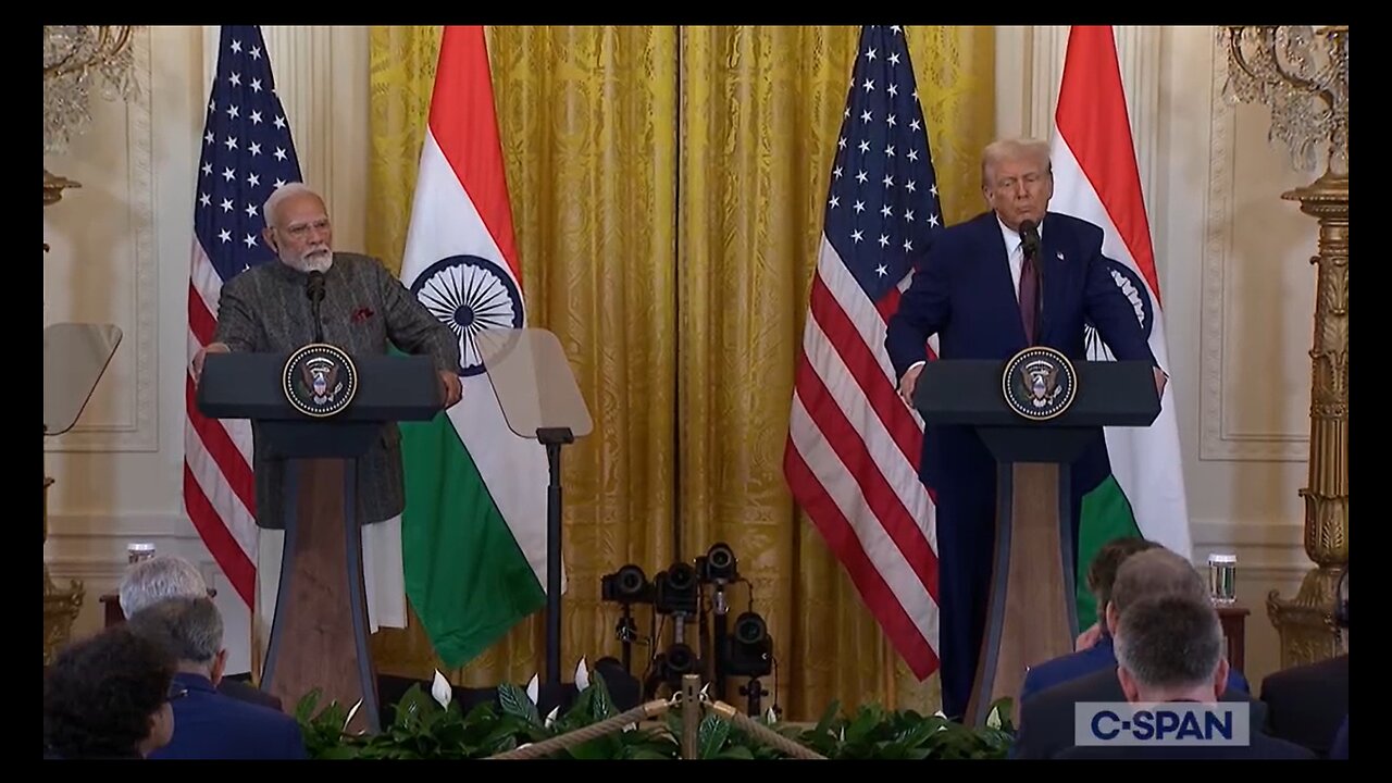 President Trump & Indian Prime Minister Modi Hold Joint Press Conference