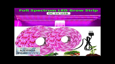 USB 5V LED Plant Grow Strip Light Full Spectrum Plant Growth Light Review