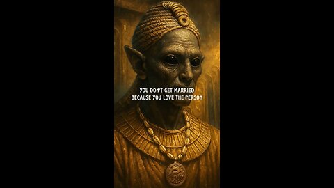 you don't get married because you love the person