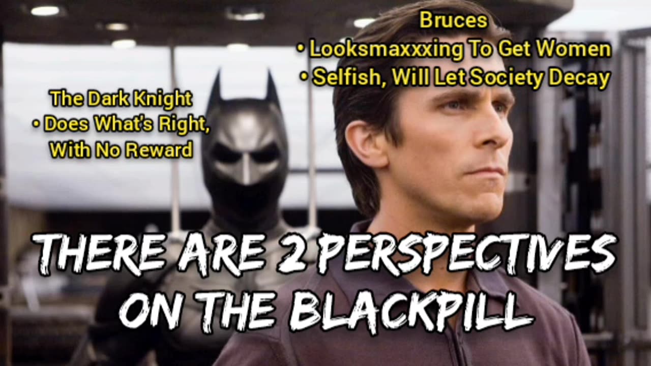 The Blackpill Community Isn't Supposed To Be Looksmaxers, But Dark Knights