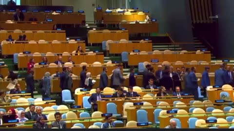 NEW 🚨 Diplomats walk out as Israeli PM Netanyahu begins UN speech