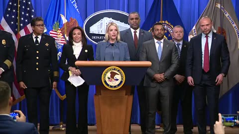 Bondi, Patel and Pirro hold press conference after J6 Pipe Bomber’s arrest