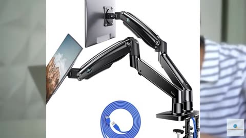 HUANUO Dual Monitor Stand for 13 to 40 inch, Premium Dual Monitor Mount with USB
