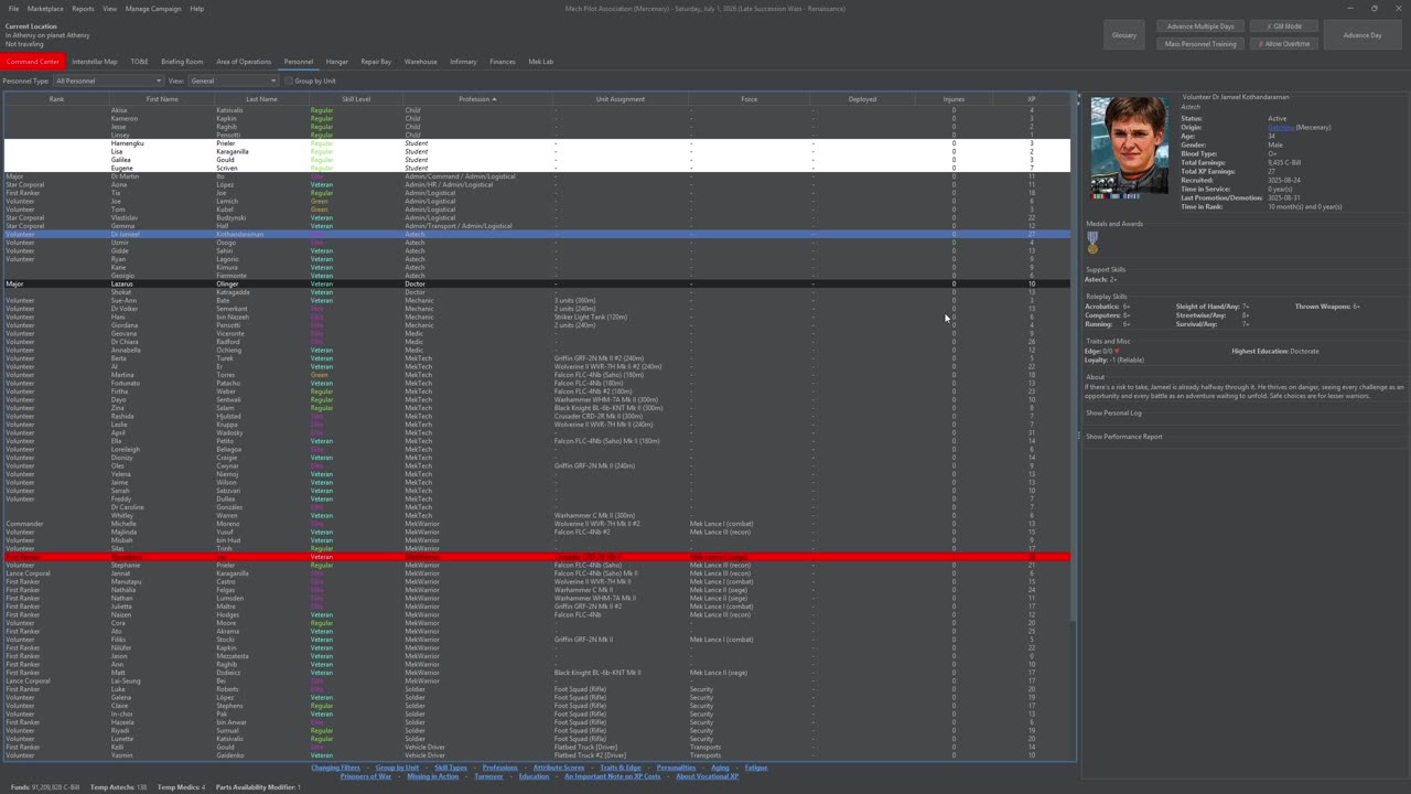 MekHQ 0.50.06 Learning the Ropes 20: salvage, repair and prepare for next mission