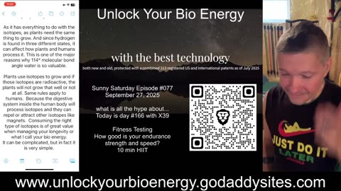 Fitness testing Sunny Saturday Ep 77, Sept 27, 2025