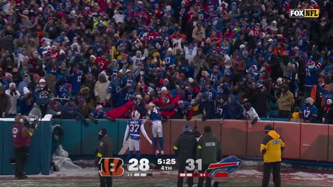 Christian Benford intercepts Joe Burrow for go ahead touchdown against Cincinnati Bengals