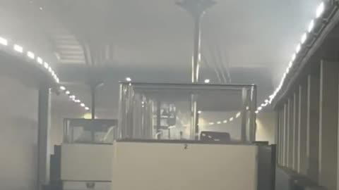 active fire in the U.S. Capitol subway,