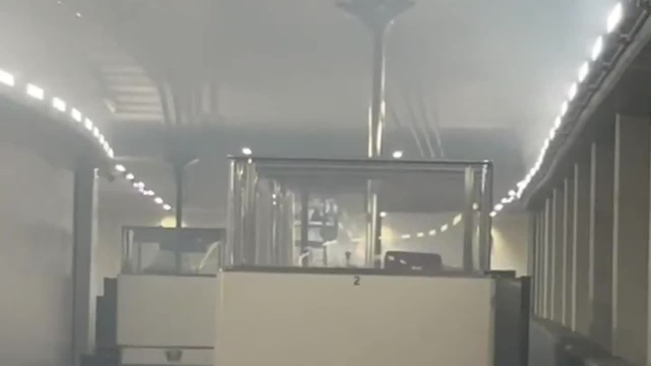 active fire in the U.S. Capitol subway,