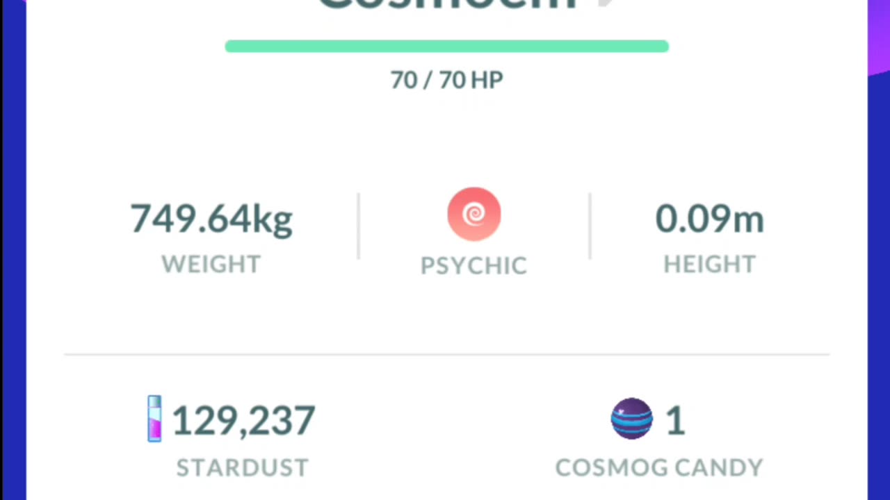Pokemon Go Evolution - Cosmog ➡️ Cosmoem