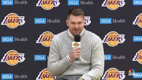 Los Angeles Lakers introduce Luka Doncic after trade that was ‘a big shock’