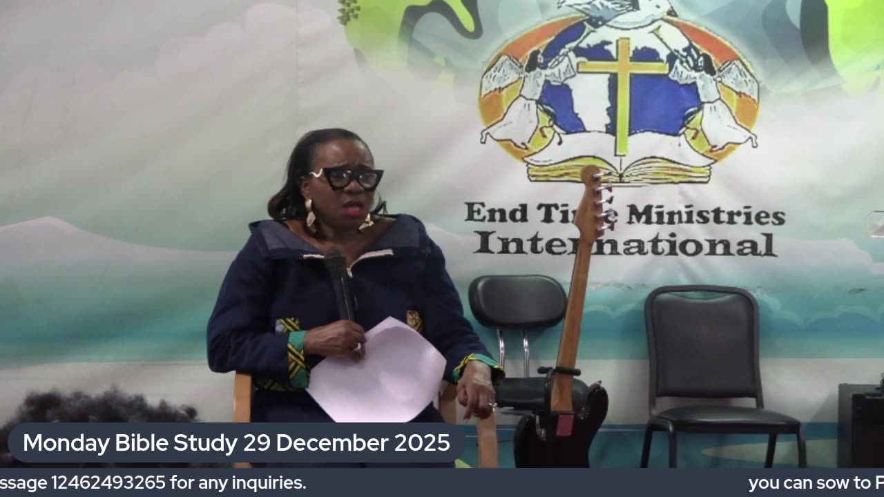 Monday Bible Study 29th December 2025
