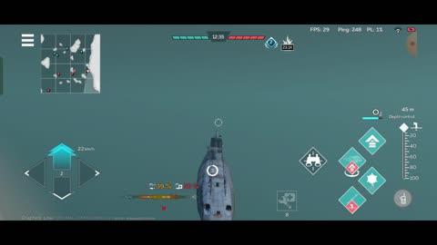 War Thunder Submarine gameplay | War Thunder Navy gameplay