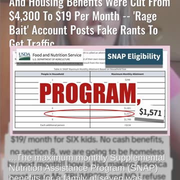 Fact Check: Video Does NOT Show Mother With Food Stamps And Housing Benefits Cut From $4,300 To $19