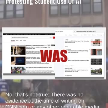 Fact Check: Post Does NOT Show Real CNN Video Of Yale Professors Protesting Student Use Of AI