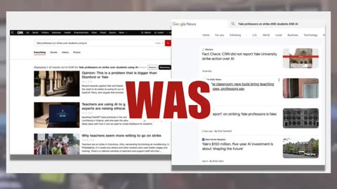 Fact Check: Post Does NOT Show Real CNN Video Of Yale Professors Protesting Student Use Of AI