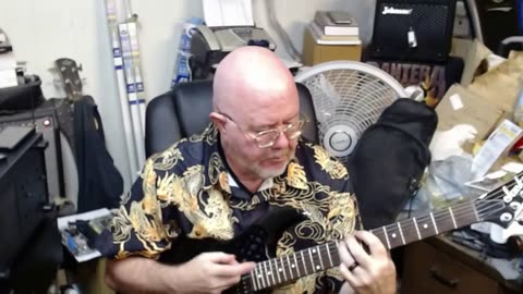 Doug Murray Show Guitar Riffing with drum track 100725 214am #guitar #jacksonguitars #improv