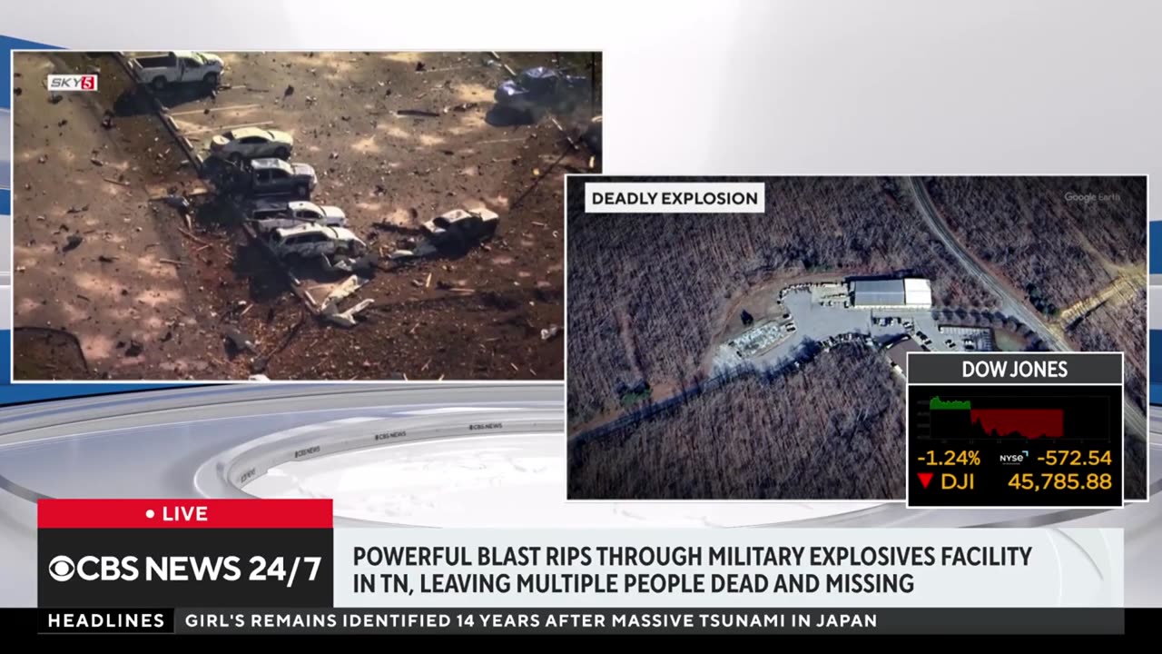 Deadly explosion at military explosives facility in Tennessee