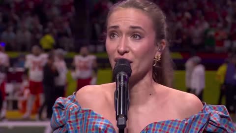 Christian singer Lauren Daigle 'America the Beautiful' at the Super Bowl 2025