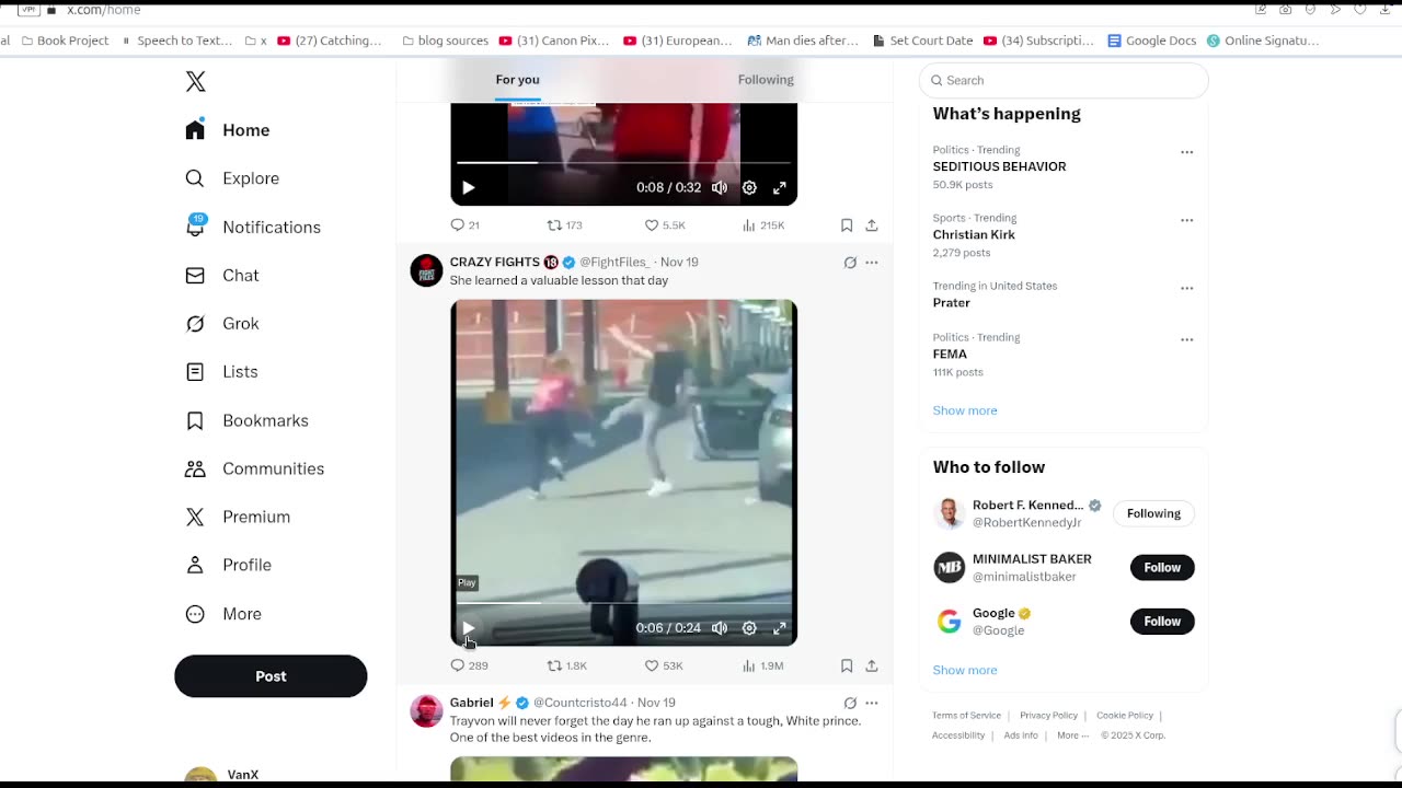 Latest X Twitter Feeds - Me ranting about stuff - Violence - Technology.. blah blah